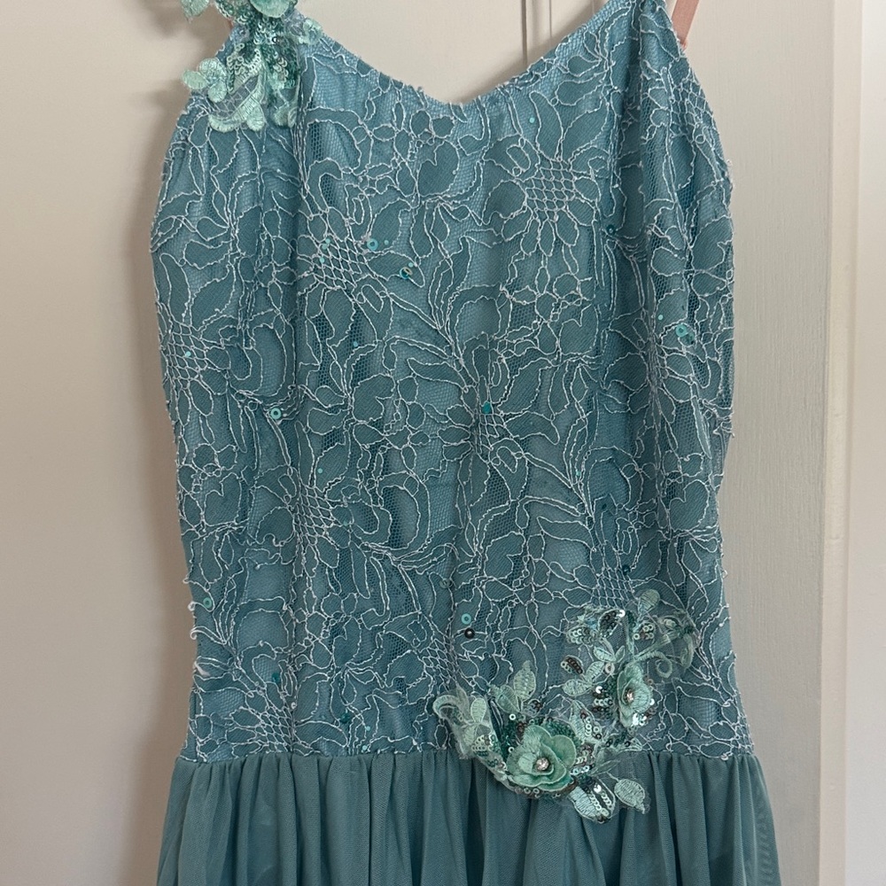 A Wish Come True'Blue Lace Lyrical Dance Costume in Shadow Wind SZ SA - Picture 7 of 13